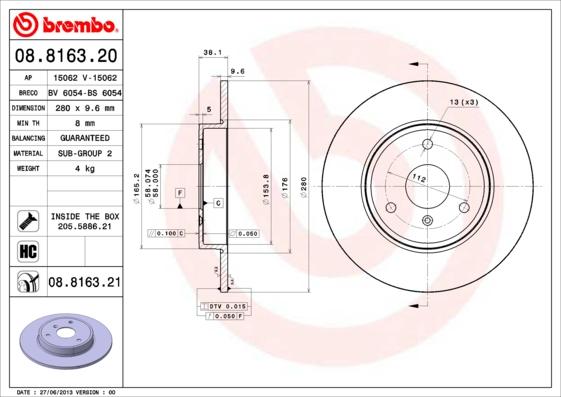 Breco BS 6054 - Disque de frein cwaw.fr