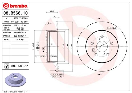 Breco BS 6061 - Disque de frein cwaw.fr