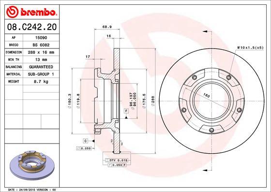 Breco BS 6082 - Disque de frein cwaw.fr