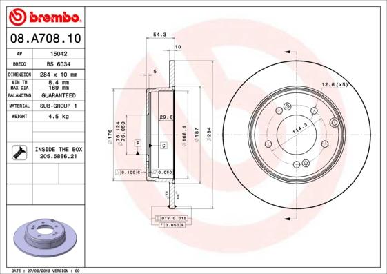 Breco BS 6034 - Disque de frein cwaw.fr