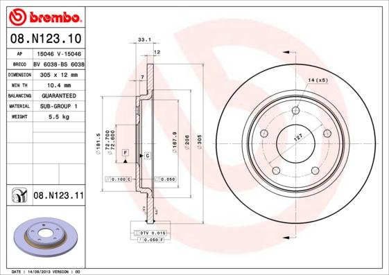 Breco BS 6038 - Disque de frein cwaw.fr