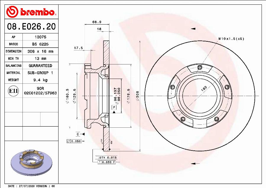 Breco BS 6225 - Disque de frein cwaw.fr