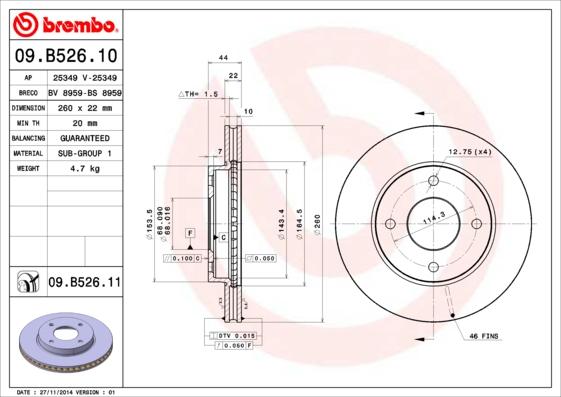 Breco BS 8959 - Disque de frein cwaw.fr