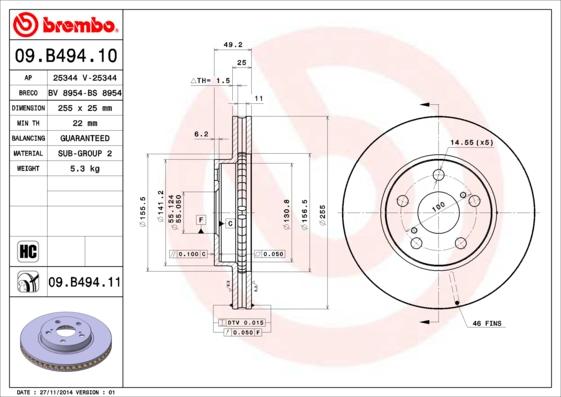 Breco BS 8954 - Disque de frein cwaw.fr