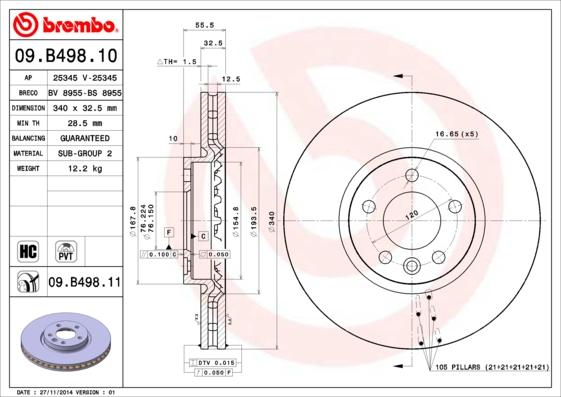 Breco BS 8955 - Disque de frein cwaw.fr