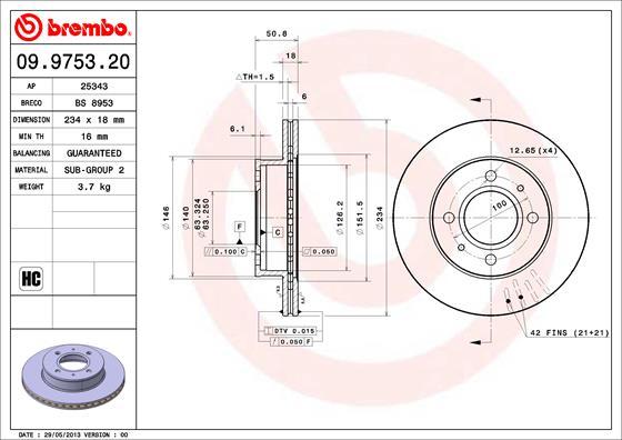 Breco BS 8953 - Disque de frein cwaw.fr