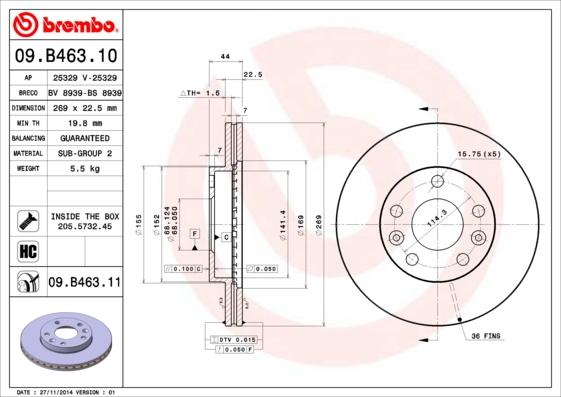 Breco BS 8939 - Disque de frein cwaw.fr