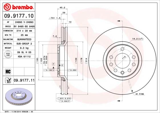 Breco BS 8495 - Disque de frein cwaw.fr