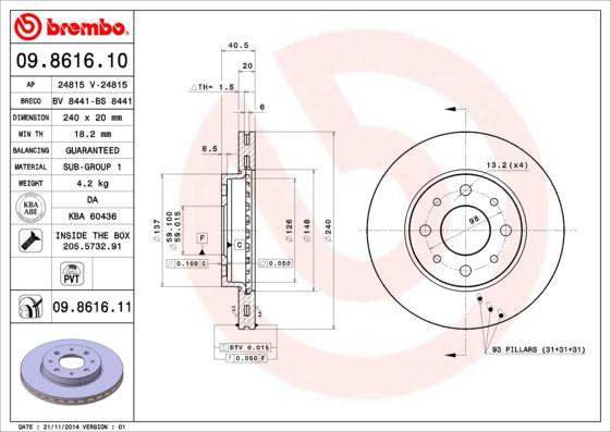 Breco BS 8441 - Disque de frein cwaw.fr