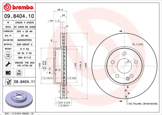 Breco BS 8459 - Disque de frein cwaw.fr