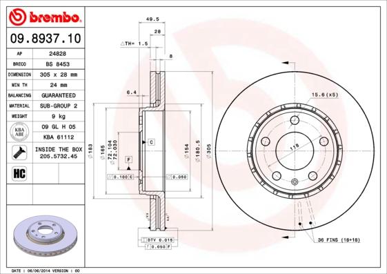 Breco BS 8453 - Disque de frein cwaw.fr