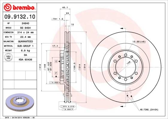 Breco BS 8464 - Disque de frein cwaw.fr