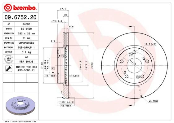 Breco BS 8460 - Disque de frein cwaw.fr