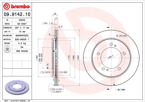 Breco BS 8467 - Disque de frein cwaw.fr