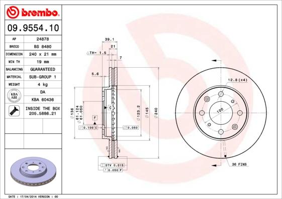 Breco BS 8480 - Disque de frein cwaw.fr