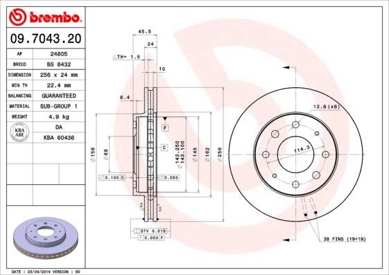 Breco BS 8432 - Disque de frein cwaw.fr