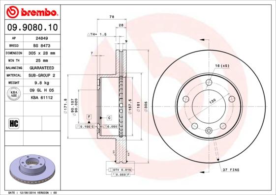 Breco BS 8473 - Disque de frein cwaw.fr