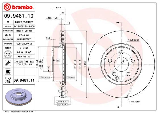 Breco BS 8509 - Disque de frein cwaw.fr