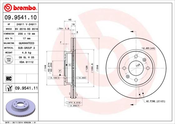 Breco BS 8516 - Disque de frein cwaw.fr