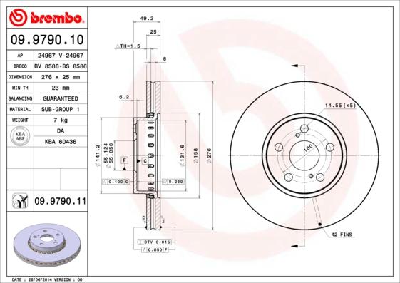 Breco BS 8586 - Disque de frein cwaw.fr