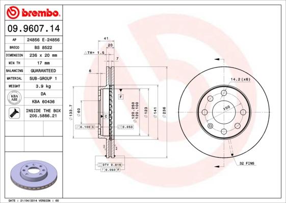 Breco BS 8522 - Disque de frein cwaw.fr