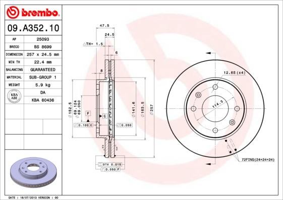 Breco BS 8699 - Disque de frein cwaw.fr