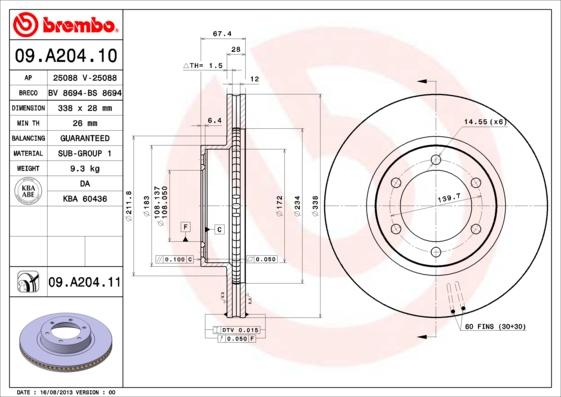 Breco BS 8694 - Disque de frein cwaw.fr