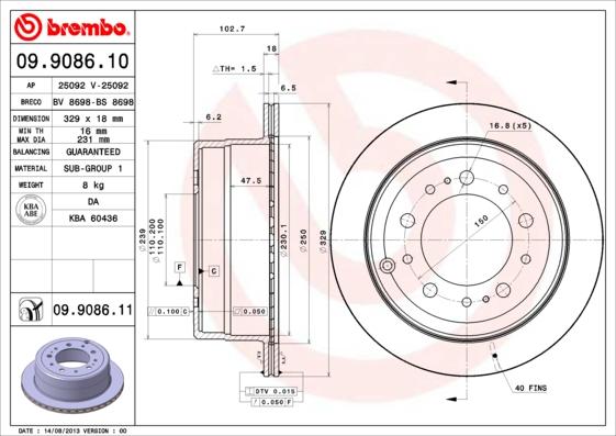 Breco BS 8698 - Disque de frein cwaw.fr