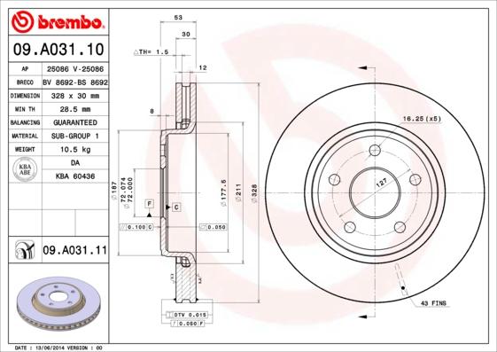 Breco BS 8692 - Disque de frein cwaw.fr