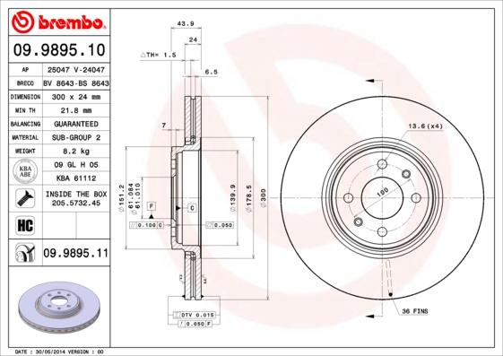 Breco BS 8643 - Disque de frein cwaw.fr