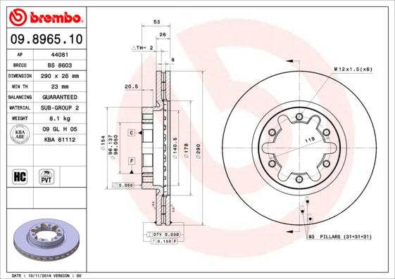 Breco BS 8603 - Disque de frein cwaw.fr