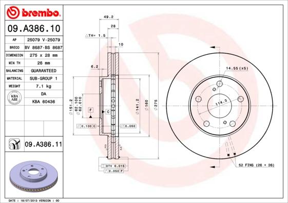 Breco BS 8687 - Disque de frein cwaw.fr