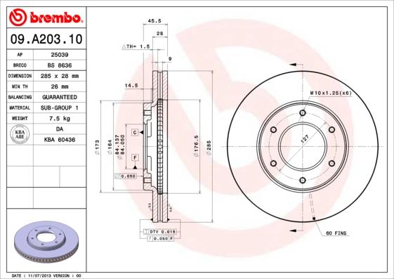 Breco BS 8636 - Disque de frein cwaw.fr