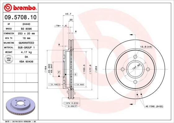 Breco BS 8096 - Disque de frein cwaw.fr