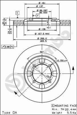 Brembo 9553710 - Disque de frein cwaw.fr