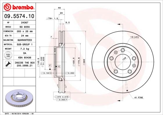 Breco BS 8055 - Disque de frein cwaw.fr