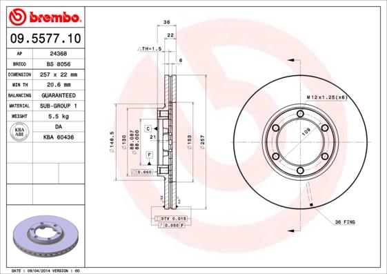 Breco BS 8056 - Disque de frein cwaw.fr