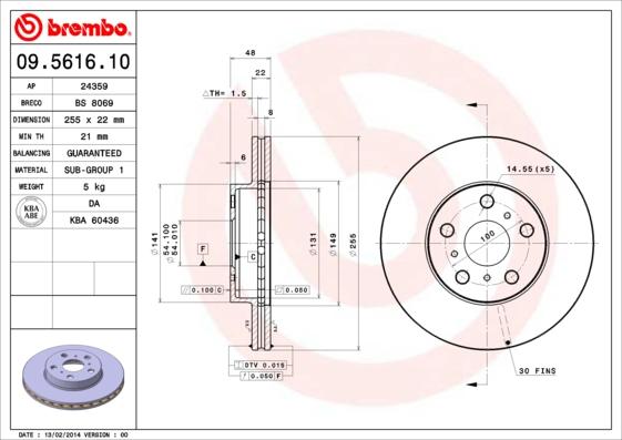 Breco BS 8069 - Disque de frein cwaw.fr