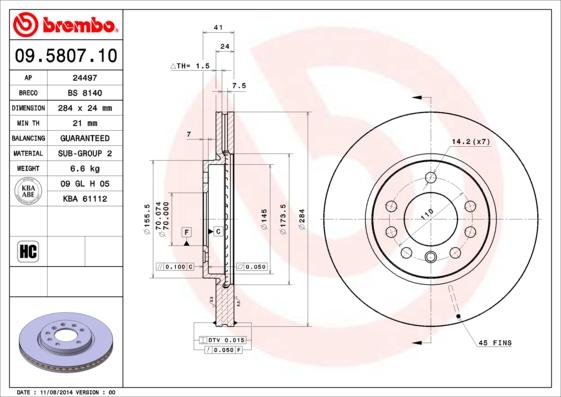 Breco BS 8140 - Disque de frein cwaw.fr