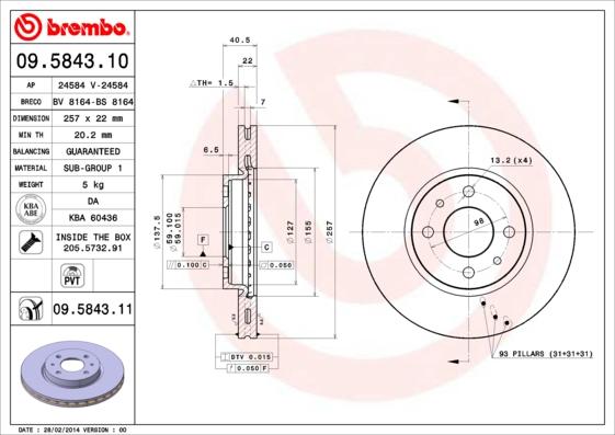 Breco BS 8164 - Disque de frein cwaw.fr