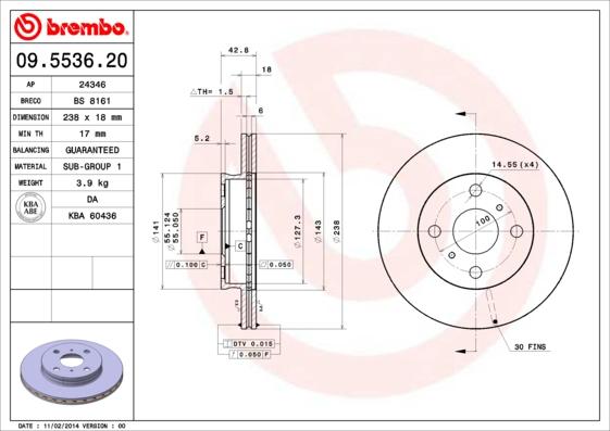 Breco BS 8161 - Disque de frein cwaw.fr