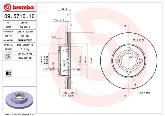 Breco BS 8111 - Disque de frein cwaw.fr