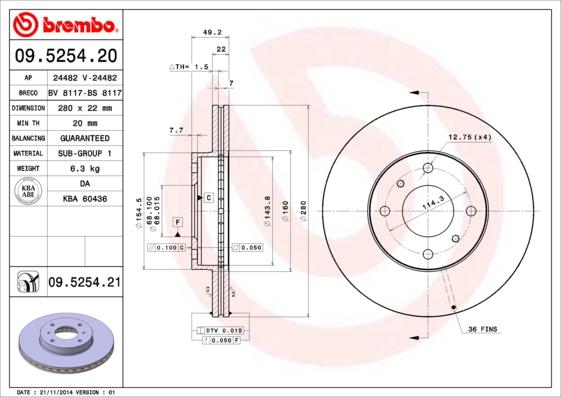 Breco BS 8117 - Disque de frein cwaw.fr