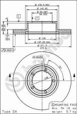 Delphi BG2568 - Disque de frein cwaw.fr