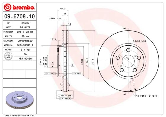 Breco BS 8179 - Disque de frein cwaw.fr