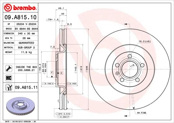 Breco BS 8844 - Disque de frein cwaw.fr