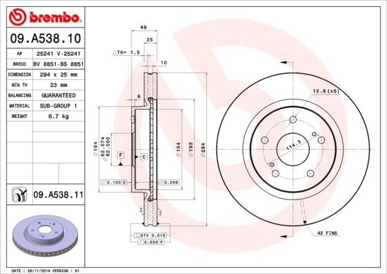 Breco BS 8851 - Disque de frein cwaw.fr