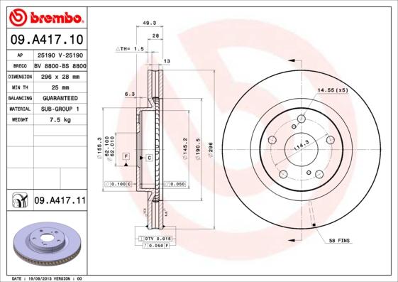 Breco BS 8800 - Disque de frein cwaw.fr