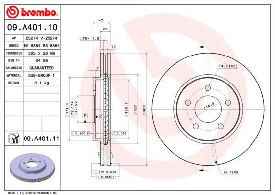 Breco BS 8884 - Disque de frein cwaw.fr