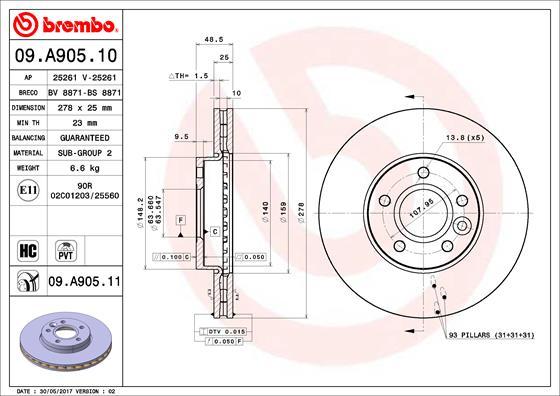 Breco BS 8871 - Disque de frein cwaw.fr